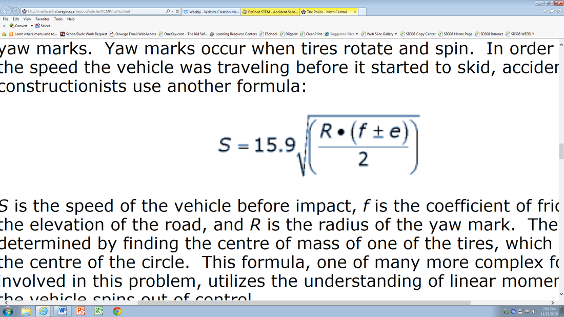 Calculating Vehicle Speed from Skid Marks in Auto Accidents